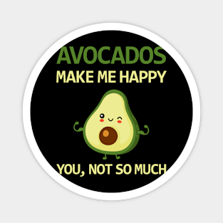 Funny Avocado Themed Gifts Vegan Winking Avocado Face Magnet